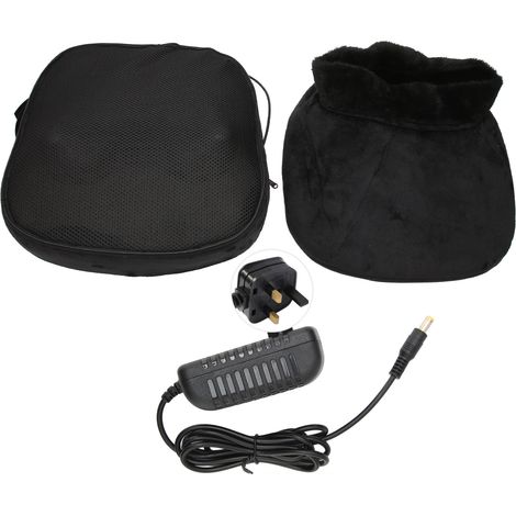 Appareil de massage électrique 2 en 1 pour pieds et dos, coussin chauffant à pétrissage shiatsu, machine de relaxation avec prise UK 110‑240V (1/5)