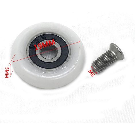 Set mit 8 Duschkabinentürrollen – 19 mm – von (1/4)