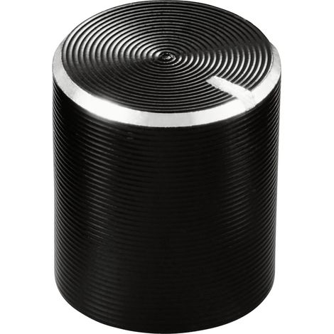 TRU COMPONENTS TC-11613884 Tête de bouton rotatif avec marquage noir (Ø x H) 10 mm x 11 mm aluminium, plastique 1 pc(s) R721492 (1/4)