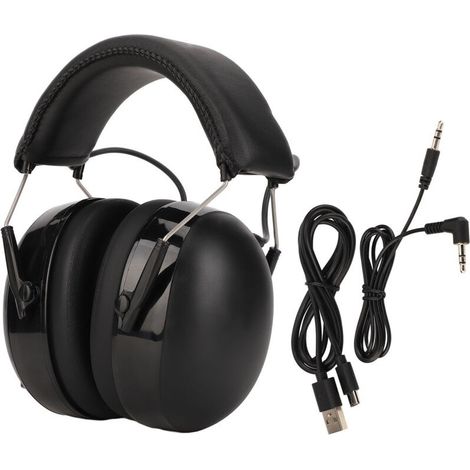 Auriculares Bluetooth 5.0 con protección auditiva, cancelación de ruido, auriculares electrónicos multifuncionales, protectores auditivos para cortar el césped. (1/5)