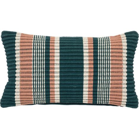 Coussin Côtelé "Léa" 30x50cm Multicolore (1/2)