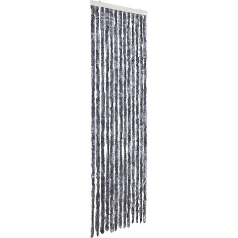 vidaXL Cortina mosquitera plateada chenilla 56x200 cm (1/2)