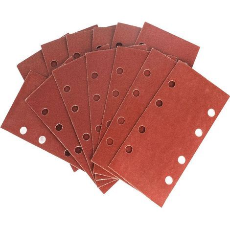 Lot de 35 feuilles abrasives rectangulaires à 8 trous pour ponceuse électrique, tampons abrasifs auto-agrippants avec 8 trous pour bois, métal, plastique, polissage, grains assortis 400/600/800/1000 (1/5)