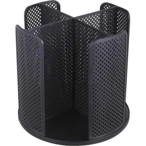 Soporte giratorio para vasos - Organizador dispensador - Organización de cocina - Gira 360 grados - 23,5 cm - Negro (1/5)