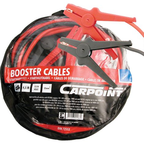 CABLES DE DEMARRAGE 35MM² TUV/GS/DIN 4.5M (PINCES ISOLEES) CARPOINTz (1/3)