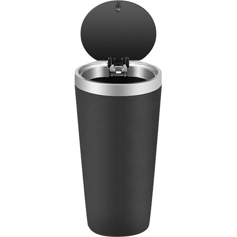 Poubelle de voiture, durable, lavable, étanche, mini poubelle porte-gobelet de voiture avec couvercle. (1/5)