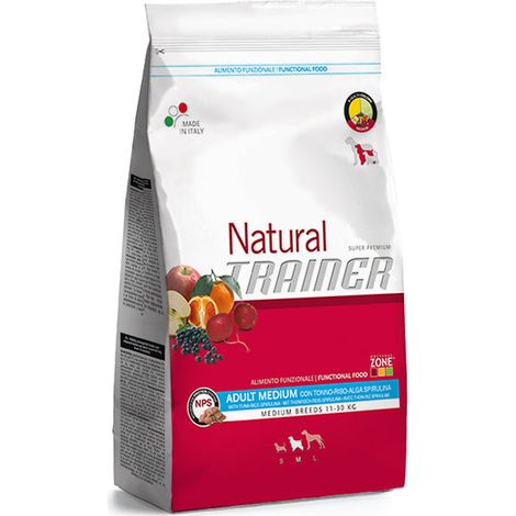 SACCO CROCCHETTE CANE ADULTO MEDIUM NATURAL 3 KG TONNO ALGA SPIRULINA