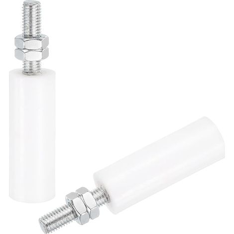 2pcs Roller Guide for Sliding Gate 30 x 80 mm White (1/5)