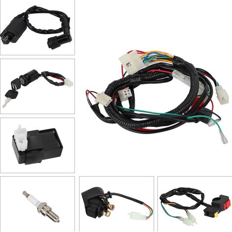 Kit complet de faisceau de câblage, bobine de solénoïde et relais CDI pour quad 150 cm3. Accessoires inclus. (1/5)