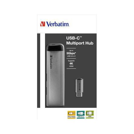 USB-Hub USB-C silber/grau USB-C silber/grau (1/3)