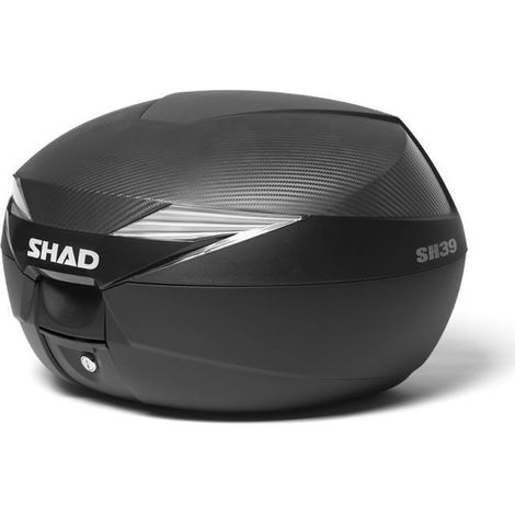 Bauletto posteriore per moto Shad SH39 in carbonio con piastra di montaggio (1/5)