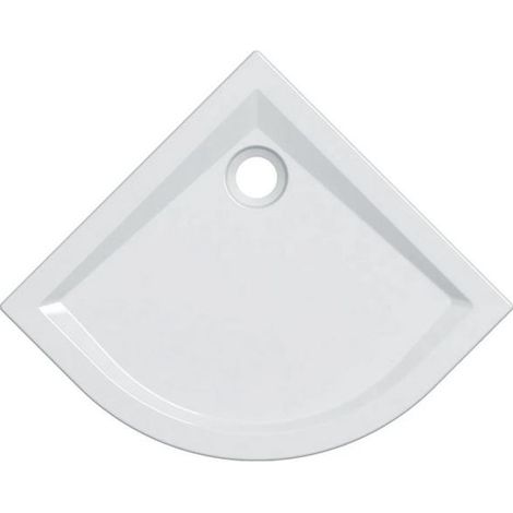 Coin douche 80x80x6 cm blanc brillant en grés porcelainé - Geberit - Blanc (1/3)