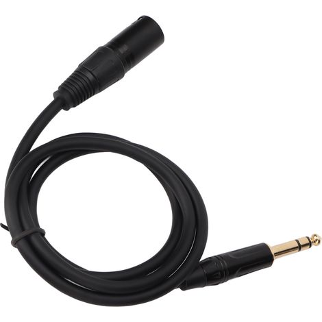 Câble audio professionnel 6.35mm Jack mâle vers XLR mâle 3 broches, 1 mètre, pour micro scène et enceintes (1/5)