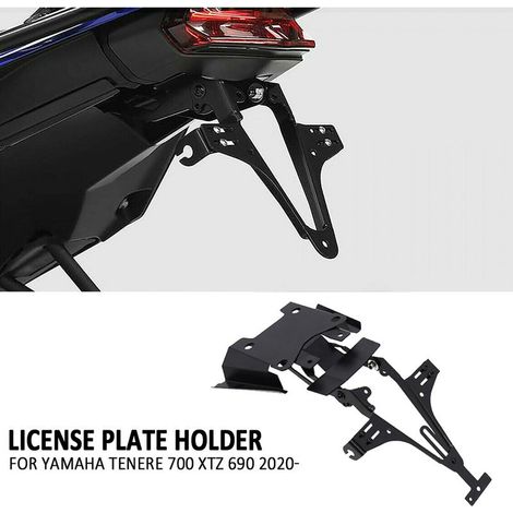 Support de plaque d'immatriculation arrière pour Yamaha Tenere 700 (accessoire de modification). (1/4)