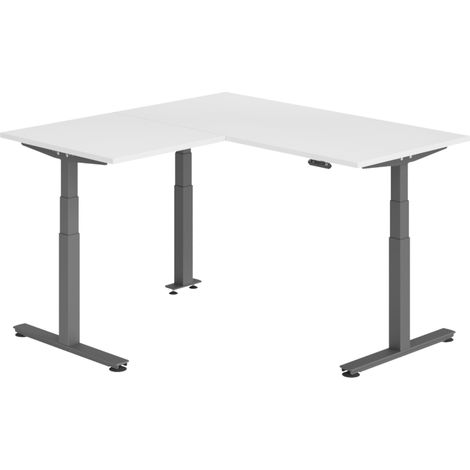 bümö Eckschreibtisch elektrisch höhenverstellbar L-Form Eckform:
