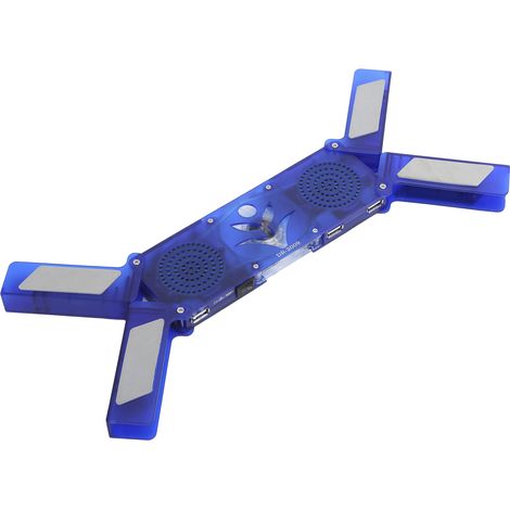 Support de Refroidissement pour Ordinateur Portable avec 2 Ventilateurs LED, Pliable et Alimentation USB, Refroidisseur Laptop DR-2009 (1/5)