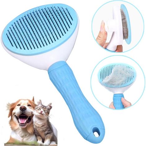 Kit De Aseo Para Perros Y Gatos Cepillo para perros Con Removedor De Pelo Peine Antiestres para mascotas (1/5)