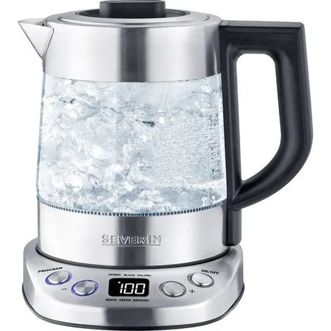 [GEBRAUCHT] B-Ware Severin Wk 3473 Teebereiter Glas Edelstahl Teemaschine Küche Wasserkocher 1 L
