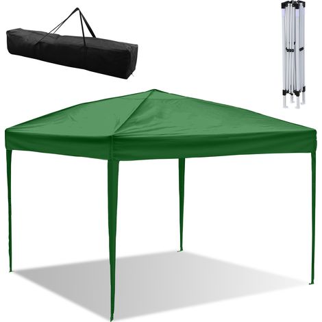 Jiubiaz Faltpavillon 3x3 m wasserdicht, Pavillon faltbar mit Tasche, stabiles Gartenzelt & Partyzelt für Garten, Camping, Strand & Outdoor, Grün (1/5)