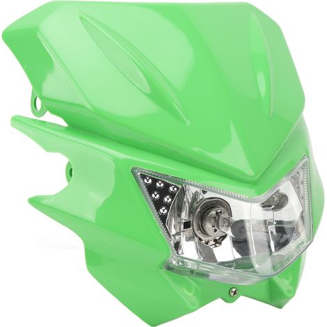 Phare avant moto LED H4 étanche DRL vert pour KLX 110 125 150 230 250 300 450R CRF WRF DC12V (1/5)