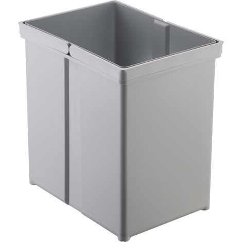 Seau pour poubelle 17 L avec double poignée – Décor gris – Dimensions 295x225x304 mm – S'adapte aux cadres AvanTech YOU, ArciTech et InnoTech – Wesco (1/4)