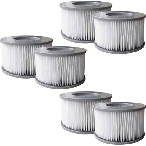 Poolfilter für MSPA-Schlauchpools, verbesserte Kartuschenpumpe, 6 Stück (1/4)
