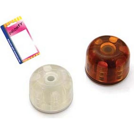 12BL FERMAPORTA ADESIVO BIRILLO  MM.30X25 CON FORO VITE IN BLISTER - marrone, in bl.2 pz.