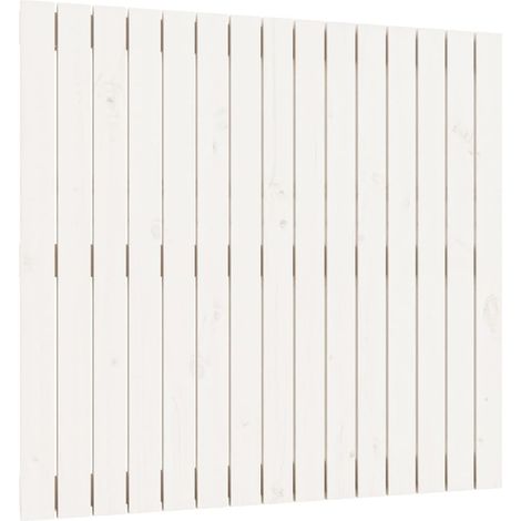 Cabecero accesorio para dormir mueble de pared para dormitorio estilo palet 95,5 x 3 x 90 cm madera maciza blanco TDL0202681