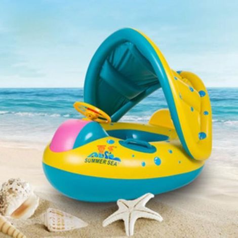 Bouée gonflable pour bébé avec parasol (1/3)