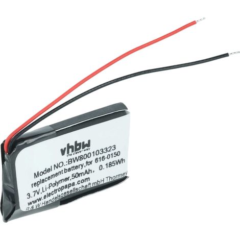 vhbw Batería compatible con Apple IPod Shuffle 5th Generation, A1373 reproductor de música MP3 (50 mAh, 3,7 V, Li-poli)