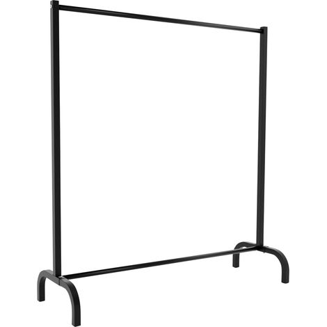 Portant fixe pour vêtements métal noir résistant idéal dressing & boutique 120x38x120 cm 100008984 (1/5)