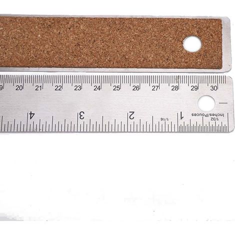 Metalllineal 450 mm, rutschfestes Korklineal, Stahllineal, Bürolineal (1/4)