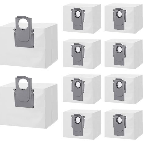 Lot de 10 sacs à poussière de rechange pour aspirateurs Xiaomi Roborock S8+/S8 Pro Ultra, S7 MaxV Ultra/S7 Pro Ultra, Q7+/Q7 Max+/Q5+/T8 (1/5)