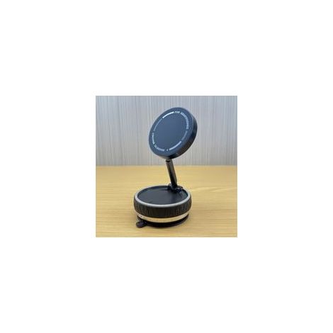 Ventouse Support Telephone Voiture Magnetique Pliable, Support Voiture avec 360°Bras Métallique, Aimant Telephone Voiture sous Vide (1/3)