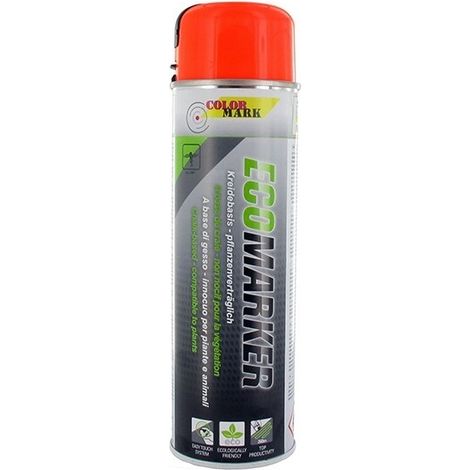 Kreide-Markierung im Aerosol 500 ml - Neonorange. Für Markierungen, die nur für kurze Zeit sichtbar bleiben sollen. In R
