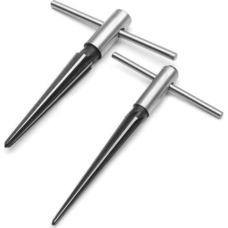 Alésoir Conique à poignée en T, 2 pièces Ensemble d'alésoirs Coniques à poignée en T 1/8 "-1/2" 3-13mm 5-16mm Pont alésoirs Coniques à Main (1/5)