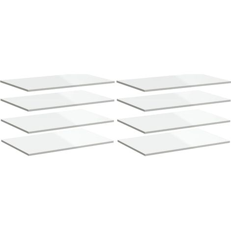 Bookshelf Boards 8 pcs High Gloss White 80x50x1.5 cm Engineered Wood vidaXL (1/5)