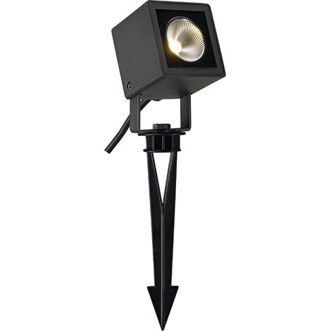 Project. ext. NAUTILUS 10 spot piquet carré gris LED 85W 3000K IP65 - SLV - 231035 (1/5)