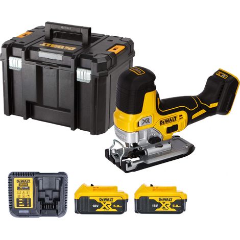 DeWalt DCS335P2 18v XR Cordless Brushless Body Grip Jigsaw - 2 x 5.0ah Batteries (1/5)