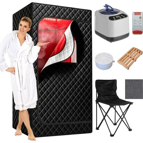 Tente de sauna portable, générateur de vapeur en acier inoxydable (1/5)