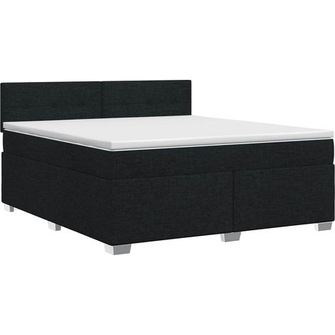 Maison Exclusive - Boxspringbett mit Matratze Schwarz 180 x 200 c (1/5)