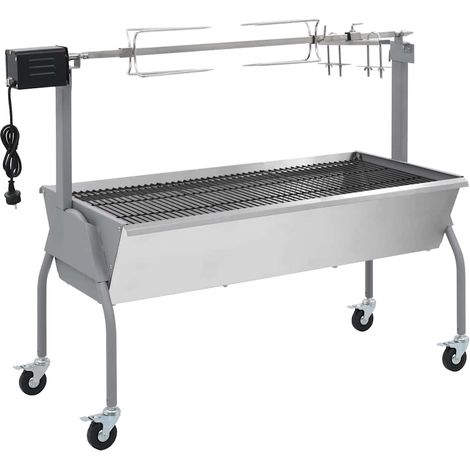 Rôtissoire pour barbecue électrique-Barbecue avec broche tournante Acier inoxydable 588027 (1/5)