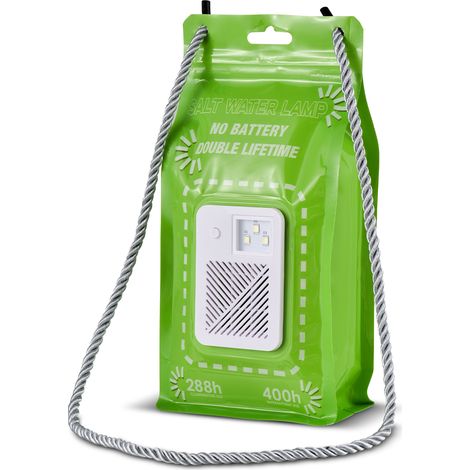 Lampe à eau salée sans piles 2 modes d'éclairage intérieur extérieur sac de 400 heures essentiels de camping 3 LED 50 lumens survie d'urgence réutilisable avec cordon de transport (1/5)