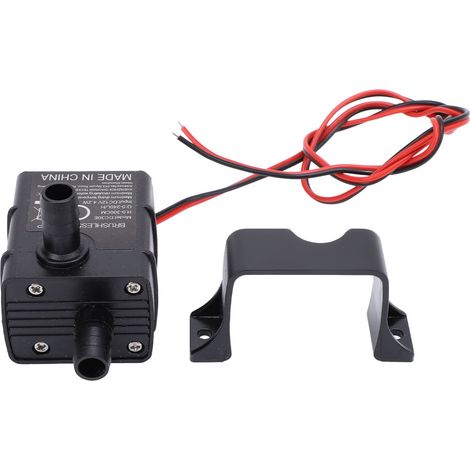Pompe à eau submersible 4,8 W, 300 L/h, hauteur de refoulement de 300 cm, résistante à la corrosion (IP68), micro DC 12 V, sans balais, pour fontaines d'aquarium. (1/5)