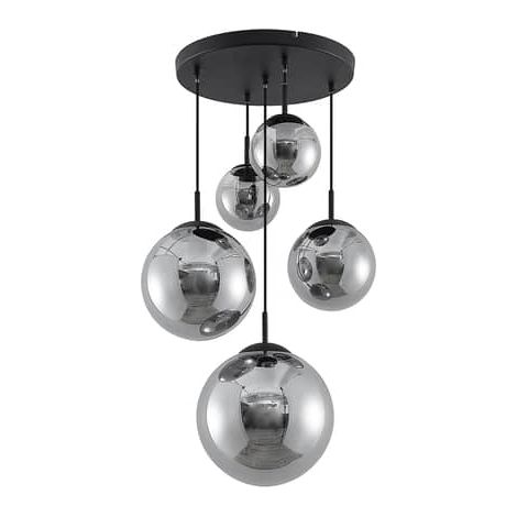 [GEBRAUCHT] B-Ware Lindby Teeja Hängelampe Hängeleuchte Deckenleuchte Lampe Leuchte 5 Glaskugeln443