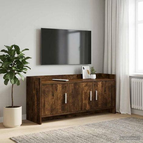 TV-Schränk 102 x 33 x 47 cm Geräucherte Eiche Holzwerkstoff (1/5)