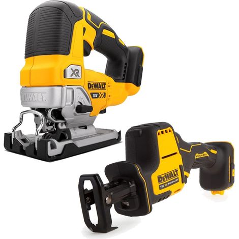 DeWalt DCS334N 18v XR Cordless Brushless Top Handle Jigsaw & DCS369N Recip Saw (1/4)
