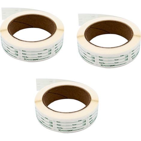 Lebensmitteletiketten – 2,5 x 5 cm – Wiederverwendbare Klebeetiketten – Für Küchen-, Kühlschrank- und Gefrierbehälter – 250 Stück (1/5)