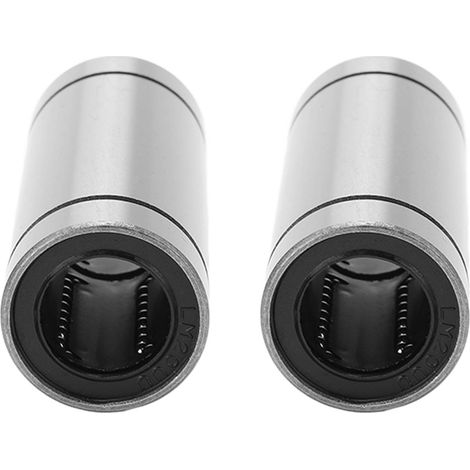 2 roulements à billes linéaires en acier, diamètre intérieur 20 mm, diamètre extérieur 32 mm, longueur 80 mm, référence LM20LUU, pour machines et équipements. (1/5)