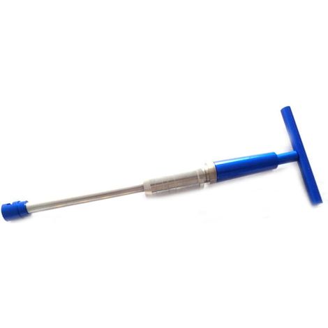 Marteau en T bleu - Outil de débosselage automatique - 44 cm - Pour réparation de bosses de voiture - 1,2 kg - En aluminium et fer léger - Outil pour carrosserie (1/4)